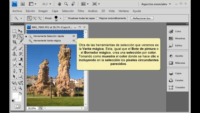 Photoshop CS4. Varita mágina y selección rápida. смотреть онлайн