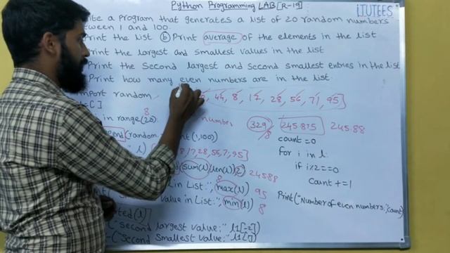 Python Programming Lab (Program - 12) Generates a list of 20 Random Numbers смотреть онлайн