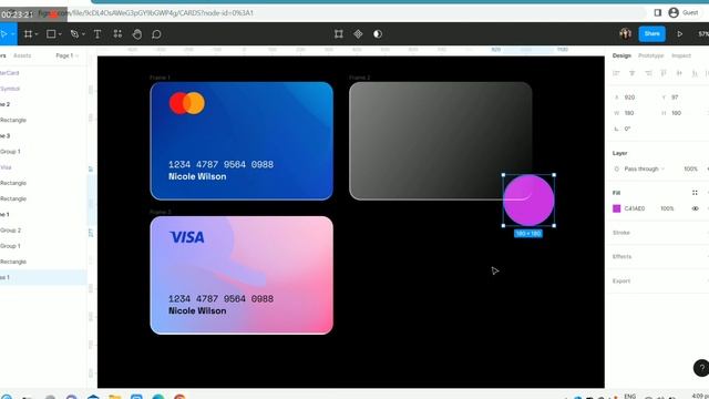 How to design a Visa, Gcash, Master card credit card using Figma | Glassmorphism смотреть онлайн