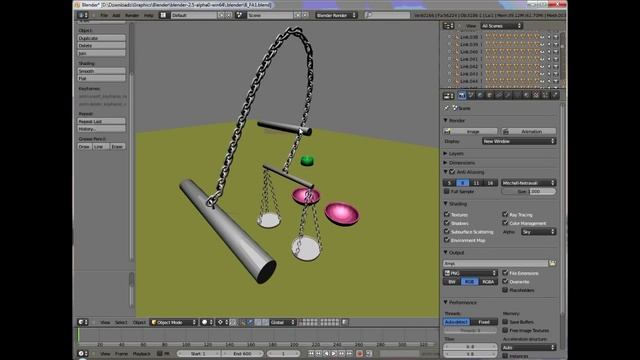 Blender 2.5 Alpha 0 Capsule test render - Bullet Physics смотреть онлайн