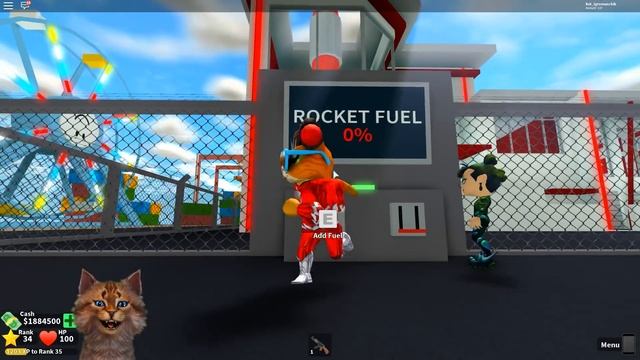 МОЯ КОМАНДА против ОГРОМНОЙ КУРЫ В РОБЛОКС МЭД СИТИ! Котик Игроман Roblox Mad City Event смотреть онлайн