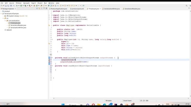 Cusom Serialization And Deserialization In JAVA смотреть онлайн
