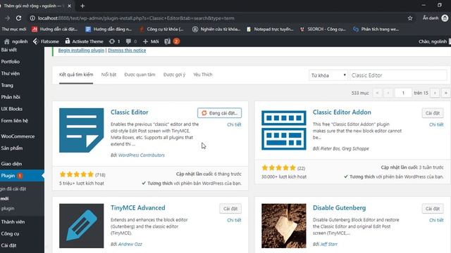 Plugin Classic Editor bật trình soạn thảo cổ điển của WordPress смотреть онлайн