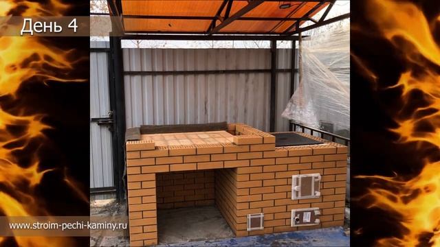 Барбекю комплекс из кирпича своими руками. Мангальная зона.