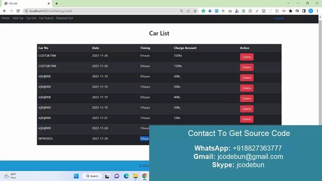 Car Parking Management project in java using jsp and servlet смотреть онлайн