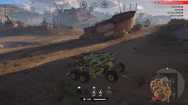 Crossout - Clan Wars 8/1-20. First ever Typhoon hovering + greenflames смотреть онлайн