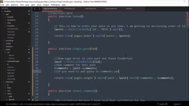 18. Laravel: Insert comments for each post in single page and show available comments. смотреть онлайн