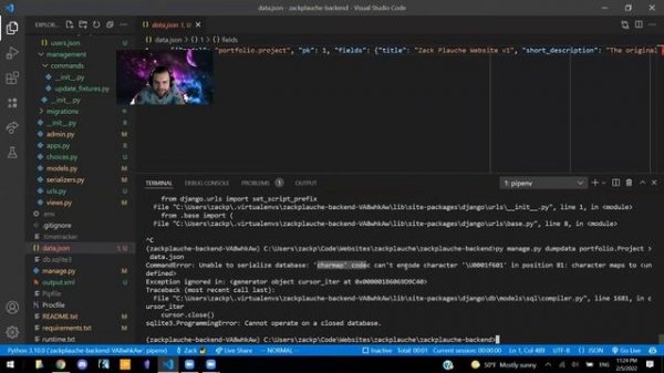 How to Dumpdata in UTF-8 in Django
