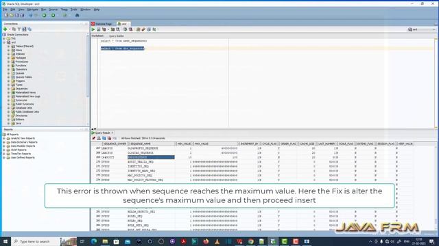 ORA-08004: sequence string.NEXTVAL string stringVALUE and ... - Oracle Database 12c Error Messages смотреть онлайн