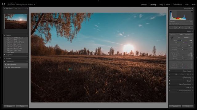 Делаем зиму из летнего фото в Lightroom смотреть онлайн