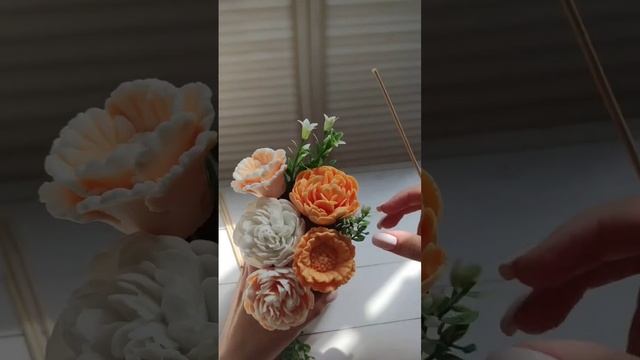 Как собрать букет из рыжих цветов! смотреть онлайн