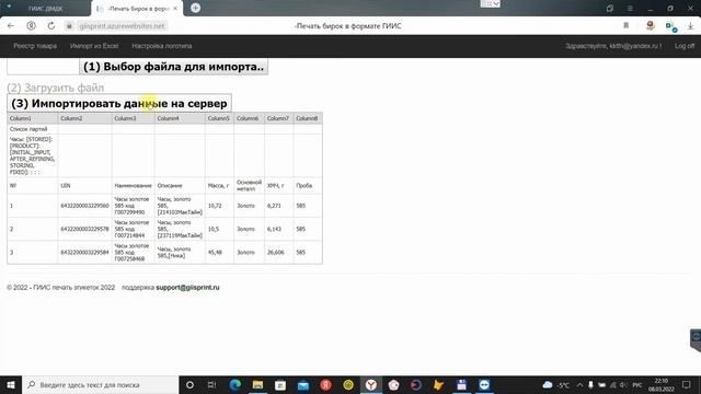 Импорт данных с сайта ГИИСДМДК для печати бирок. Печать бирок с логотипом смотреть онлайн