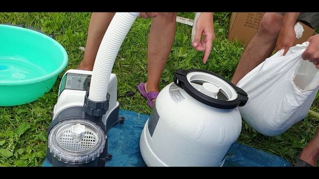 Песочный фильтр насос для бассейна intex - в конце видео ждет чудо смотреть онлайн