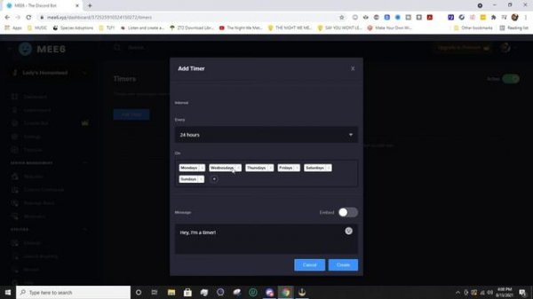 Send Out Timed Messages on Discord with Mee6