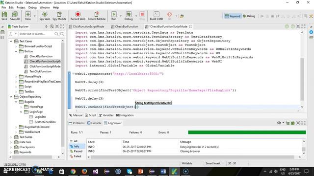 4. Katalon Studio || Part - 4 || Handling the Checkbox - Script Mode. смотреть онлайн