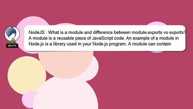 NodeJS : What is a module and difference between module.exports vs exports? смотреть онлайн