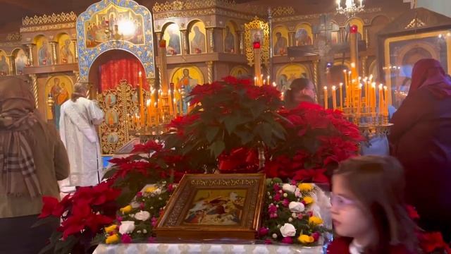 Рождественская Праздничная Служба в Православном Храме в Америке/ Проповедь Отца Виктора смотреть онлайн
