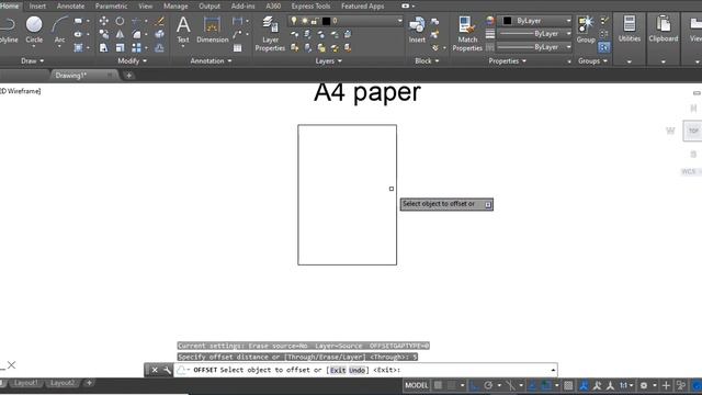 How to use offset and trim options in AutoCAD смотреть онлайн