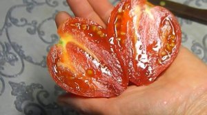 Томат Разбитое сердечко. Тест спелых плодов.