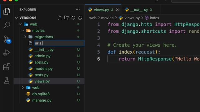 How to create your first project Python Django | Views | Episode 02 смотреть онлайн