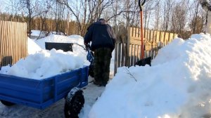 Весенние будни, мотоблок и тележка.