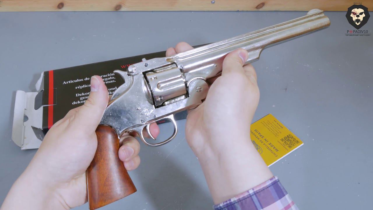 Макет револьвера Denix Smith&Wesson D7/1008NQ видео обзор 4k смотреть онлайн