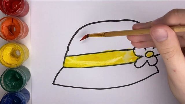 Drawing and Coloring hat | Bolalar Uchun rasm chizish | Нарисуй шляпу для детей смотреть онлайн