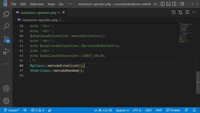 Miembros estaticos en PHP-Scope Resolution Operador en PHP-self:: en PHP vs static:: en PHP(parte 3 смотреть онлайн