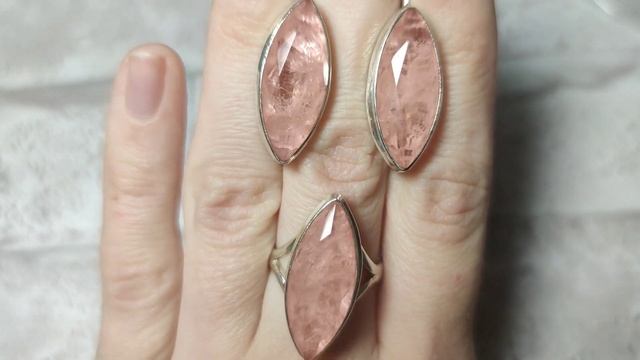 Срібний комплект кварц