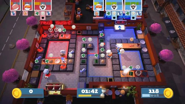 Overcooked 2 Versus Mode #1- Sushi Showdown смотреть онлайн