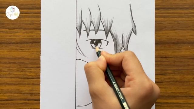 Easy anime drawing || How to draw anime step by step || Easy drawing for beginners смотреть онлайн