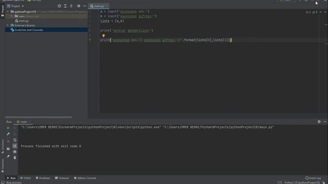 python serisi 5. bölüm(girdi ve format fonksiyonları/input and format functions) смотреть онлайн