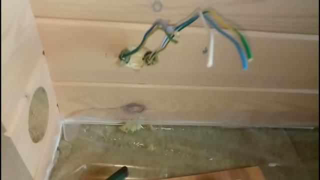 Скрытая проводка в доме из профилированного бруса. Часть 3. смотреть онлайн