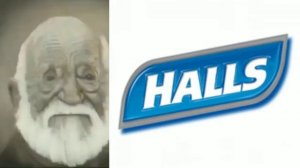 Старый логотип Halls это: