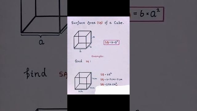 surface area of a cube || cube area law or formula || cube law || find area of a cube. смотреть онлайн