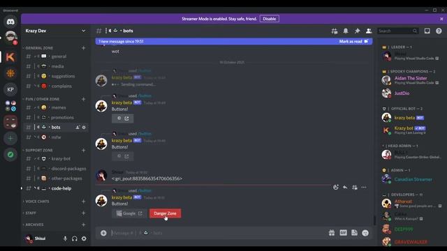 Creating Message Buttons | Creating Discord Bots With Discord JS 13 | # 6 смотреть онлайн
