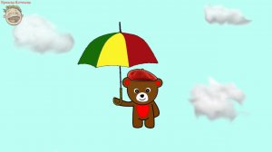 Полицейская машина Полис и Веселый Медвежонок смотрят мультик - раскраску.  Песенка для детей