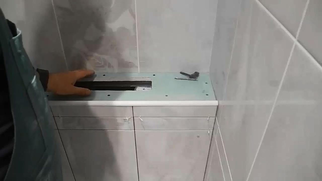 Разборный короб, из гипсокартона и плитки ч.4 смотреть онлайн