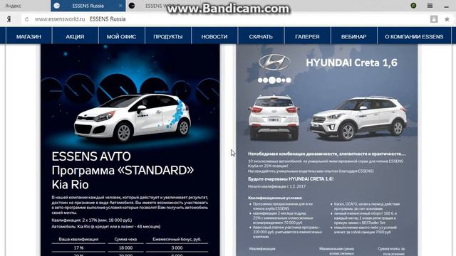 Экскурсия по личному кабинету Эссенс Essens
