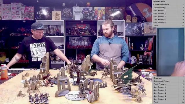 World Eaters Vs. Drukhari Warhammer 40k 10th Edition Live Battle Report смотреть онлайн