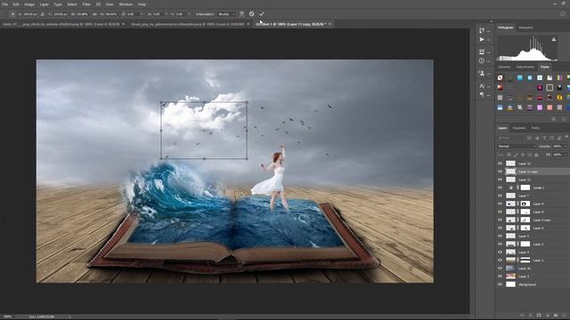 Photo manipulation and editing | photoshop tutorial Water book смотреть онлайн