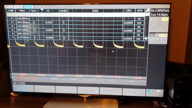 Siglent oscilloscope SDS1104X-E web interface on 55" TV screen смотреть онлайн