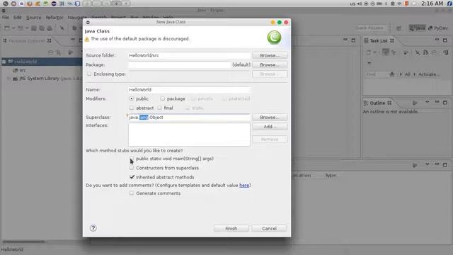 ( Java Creating First App ) تصميم اول برنامج في الجافا смотреть онлайн
