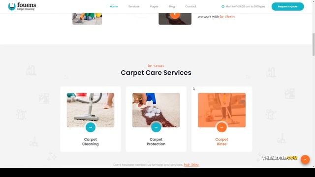 Fouens - Carpet Cleaning WordPress Theme home cleaning 15 Easy Create Website смотреть онлайн