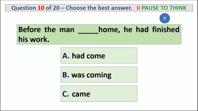 GRAMMAR TEST - The past simple vs the past continuous - Level B1-Intermediate - No.4 #Englishtests4 смотреть онлайн