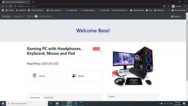 CS50’s Web Programming with Python and JavaScript - Commerce - Project 2 смотреть онлайн