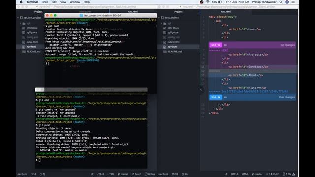 Git Tutorial in hindi #4 Conflicts and File merge смотреть онлайн