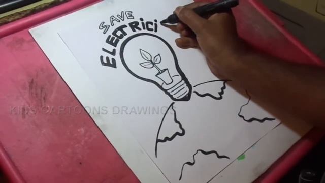 How to Draw Save Electricity Drawing смотреть онлайн