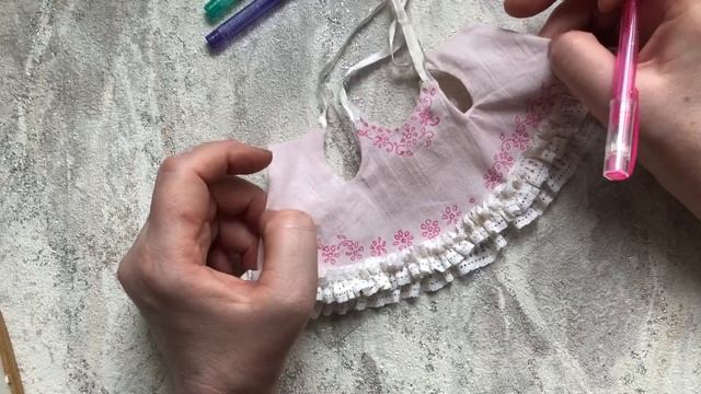 Имитация вышивки ришелье на кукольном платье смотреть онлайн