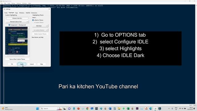 How to change the background color and font size for Python IDLE, How to Enable Dark Theme in IDLE смотреть онлайн